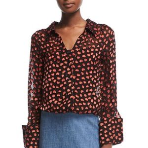 Alice + Olivia Emerson Heart Blouse
